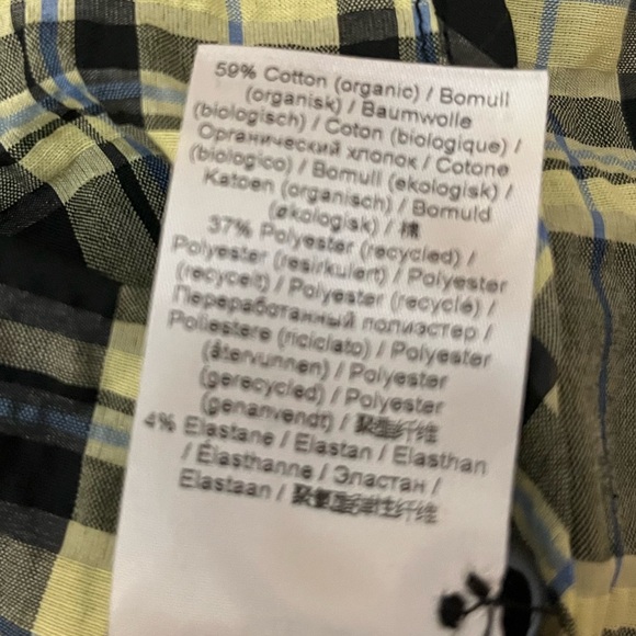 GANNI Checked cotton-ble seersucker mini shirt dress size 38 - Picture 16 of 16